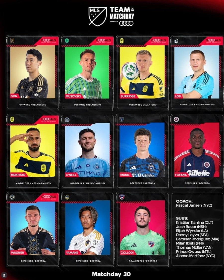 ▲ LA의 손흥민이 2주 연속 MLS 라운드 베스트 11에 선정됐다.ⓒMLS 제공