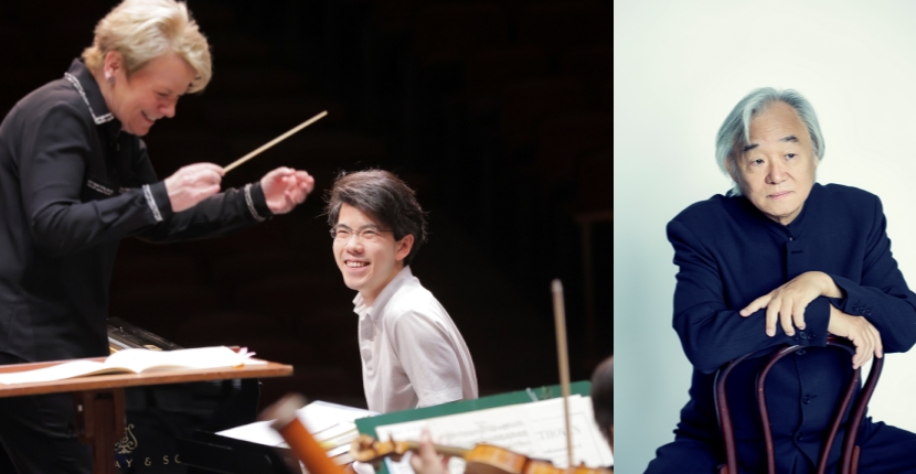 ▲ 홍콩 피아니스트 아리스토 샴(왼쪽)과 백건우 사진.ⓒ강동문화재단