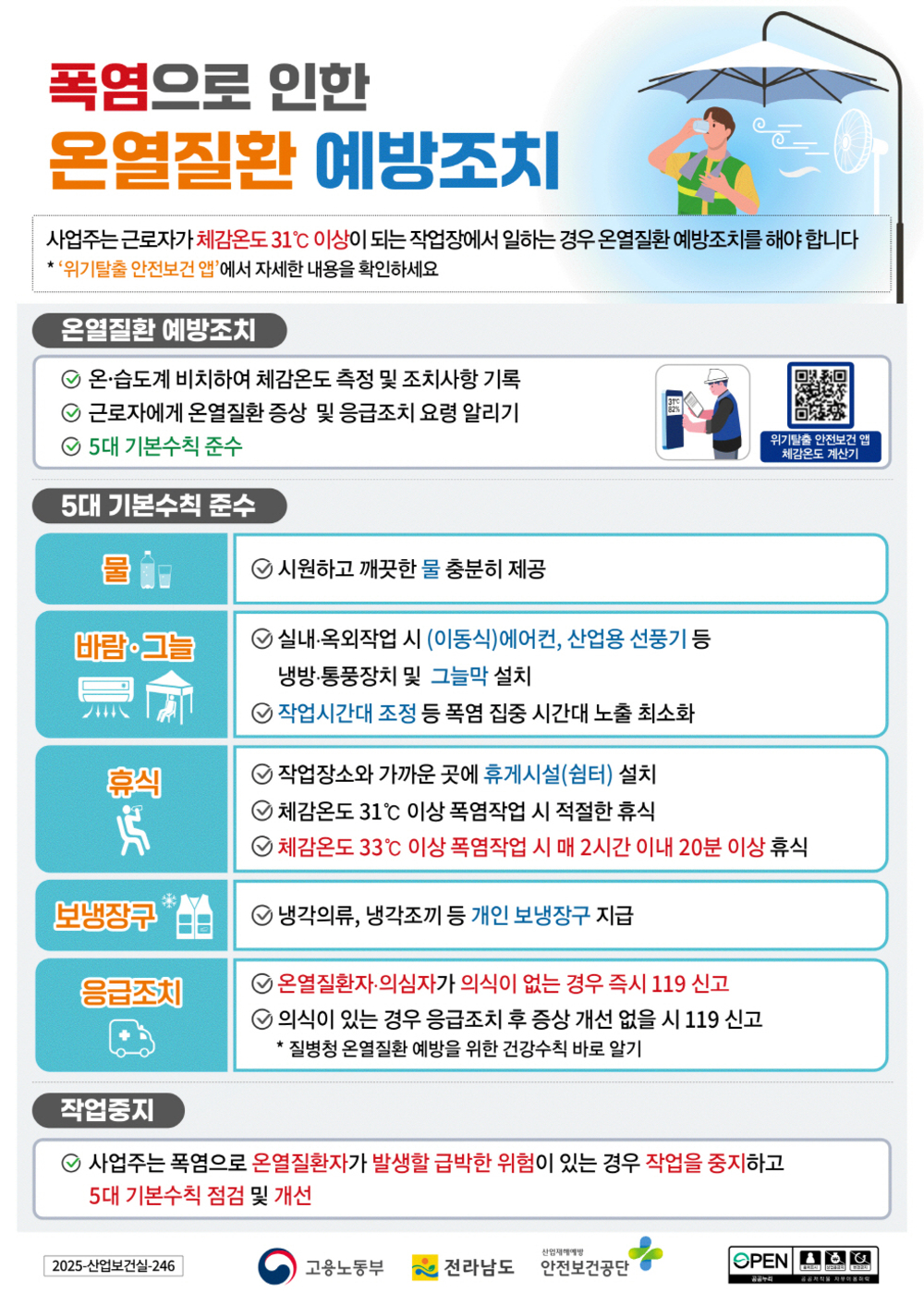 ▲ 온열질환 예방조치ⓒ전라남도 제공