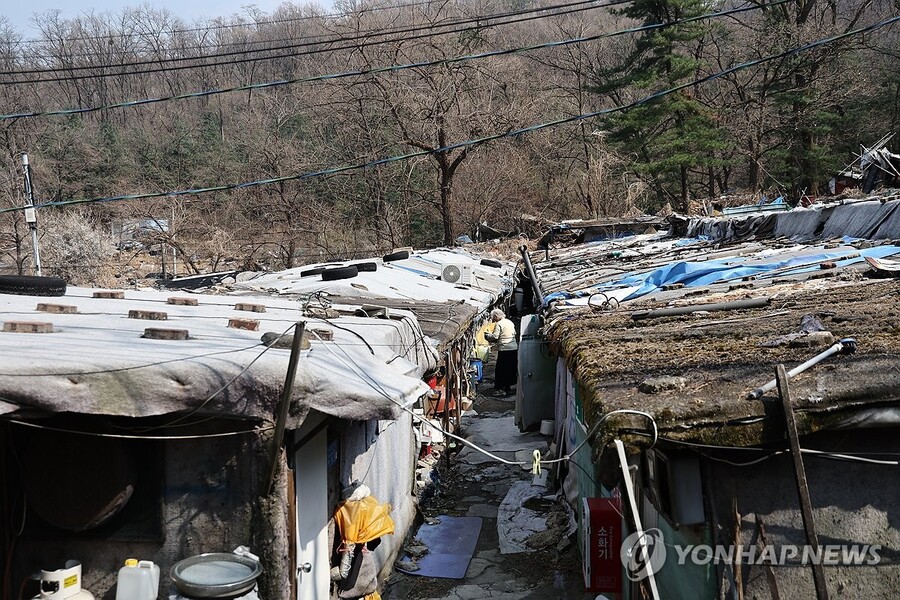 ▲ '마지막 판자촌' 강남 구룡마을의 지난 4월 모습 ⓒ연합뉴스