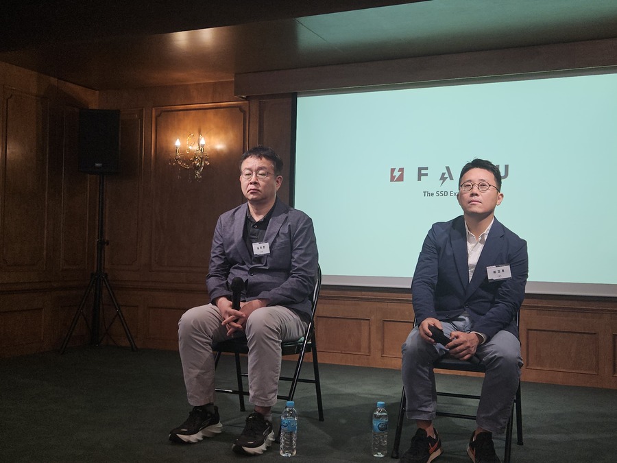 ▲ 남이현(왼쪽), 이지효 파두 공동 대표가 27일 서울 종로구에서 열린 창립 10주년 기념 기자간담회에서 발표하고 있다.ⓒ윤아름 기자