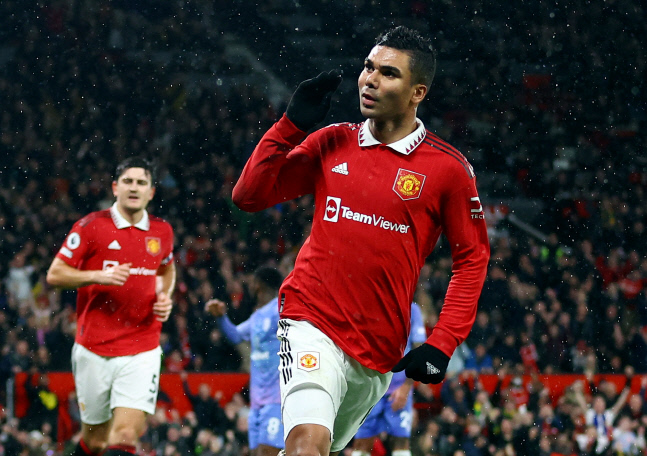 ▲ 전성기가 지난 카세미루가 맨체스터 유나이티드에서 가장 많은 연봉을 받고 있는 선수다.ⓒ연합뉴스 제공