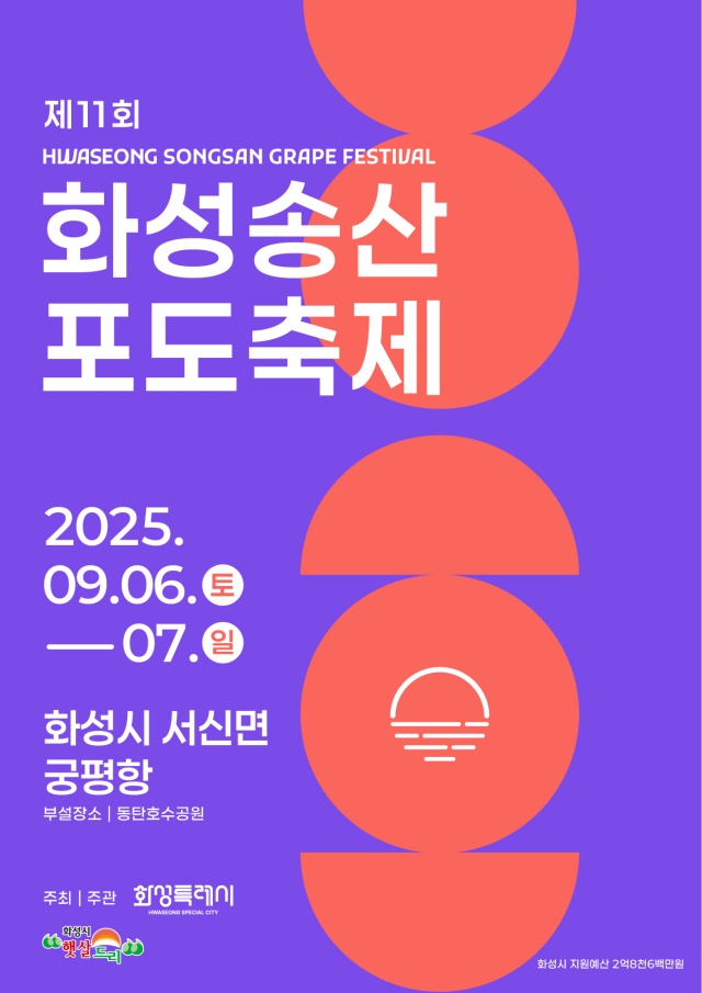 ▲ 제11회 화성송산포도축제 포스터ⓒ화성시 제공