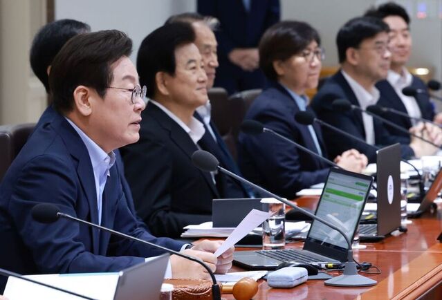 ▲ 이재명 대통령이 29일 서울 용산 대통령실 청사에서 열린 제39회 국무회의(임시)에서 발언하고 있다. ⓒ뉴시스