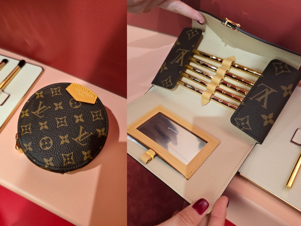 ▲ 왼쪽부터 쉐이딩 브러쉬와 아이섀도우 파우치ⓒ최신혜 기자