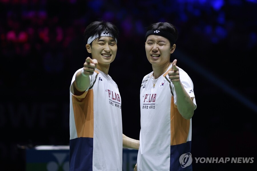 ▲ 배드민턴 남자 복식 '세계 랭킹 1위' 김원호-서승재 조가 세계개인배드민턴선수권대회 결승에 진출했다.ⓒ연합뉴스 제공