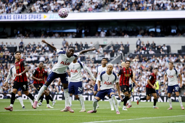 ▲ 토트넘이 EPL 3라운드에서 본머스에 0-1로 무너졌다.ⓒ연합뉴스 제공