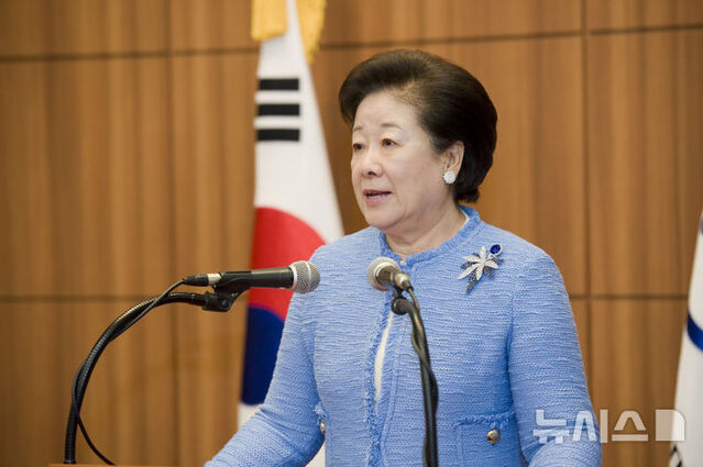 ▲ 한학자 통일교 총재 모습 ⓒ뉴시스