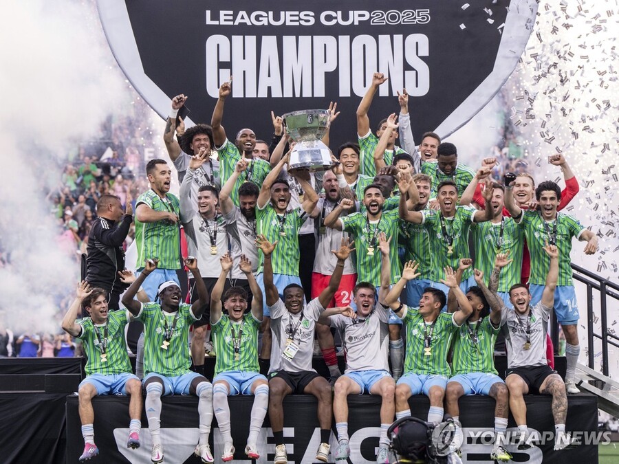 ▲ 시애틀이 메시가 이끄는 인터 마이야미를 리그스컵 결승에서 3-0으로 무너뜨렸다.ⓒ연합뉴스 제공