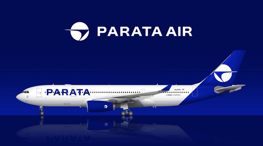 ▲ 파라타항공 브랜드 로고 및 항공기 리버리 이미지. ©파라타항공