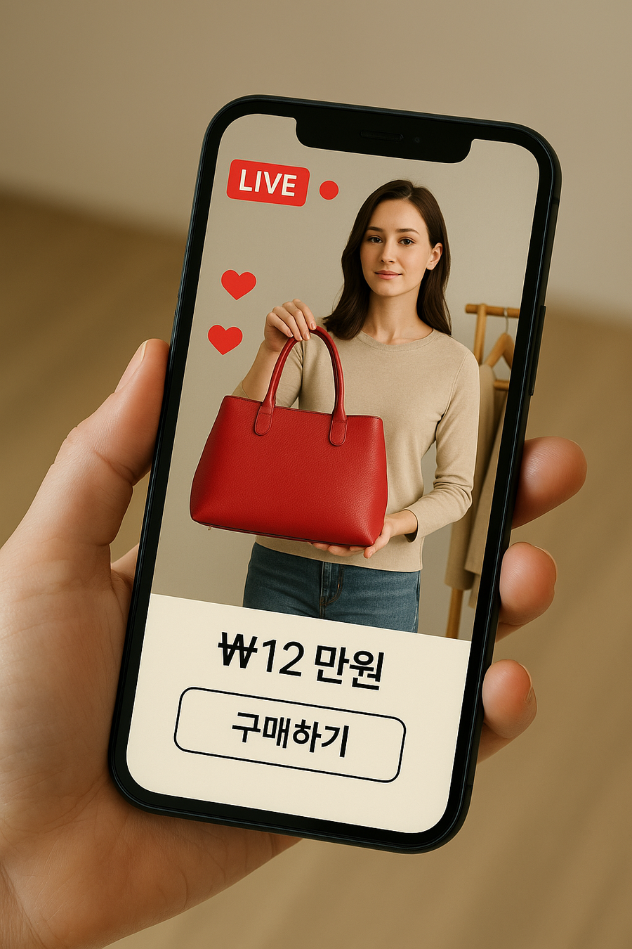 ▲ AI로 제작한 라이브커머스 방송 그림