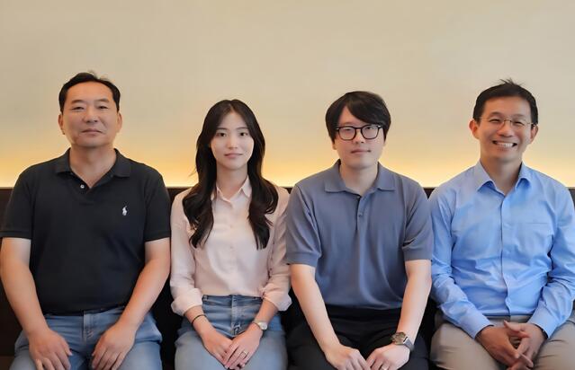 ▲ 왼쪽부터 김영근 교수, 정은진 연구원, 전유상 박사, 남기태 교수. ⓒ과기정통부