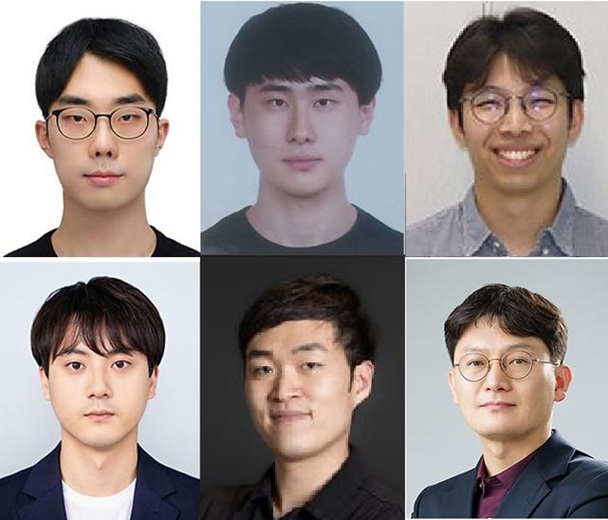 ▲ 윗줄 왼쪽부터 시계방향으로 성균관대 최형신 박사과정, 고려대 박영준 박사과정, 성균관대 이종은 박사, 성균관대 박현진 교수, 고려대 박보용 교수, 고려대 김성훈 박사과정.ⓒ고려대