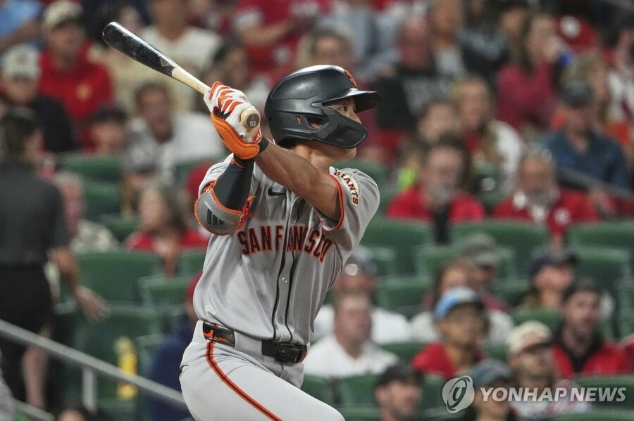 ▲ 샌프란스시코 이정후가 33일 만에 한 경기 4안타를 신고했다.ⓒ연합뉴스 제공