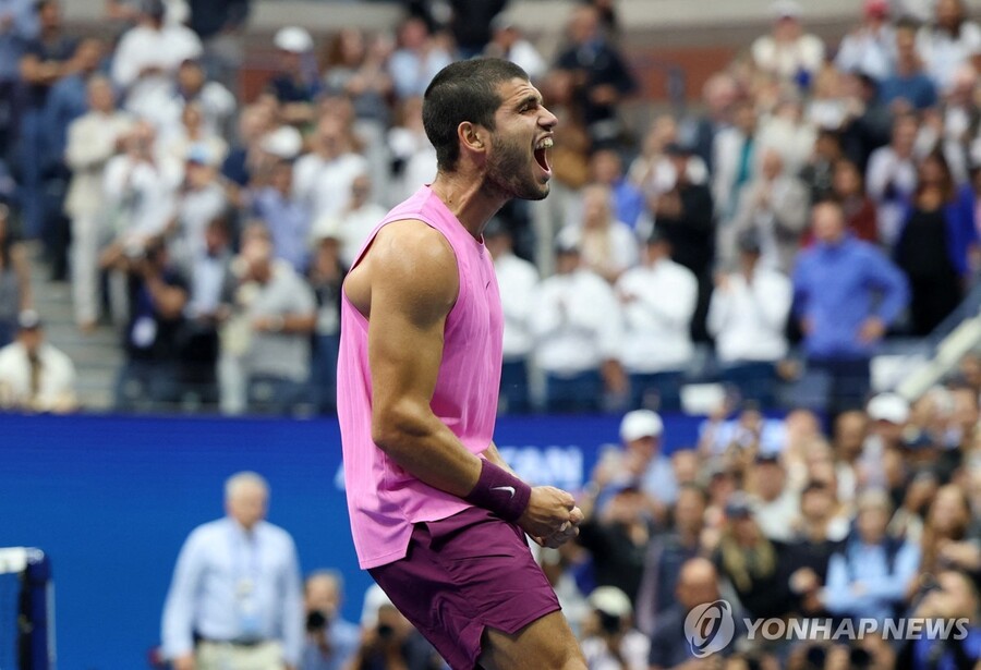 ▲ 알카라스가 라이벌 신네르를 꺾고 US오픈 정상에 올랐다.ⓒ연합뉴스 제공