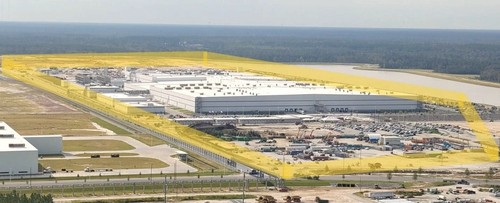 ▲ 미 국토안보수사국 영장에 첨부된 공장부지 사진. ⓒ연합뉴스