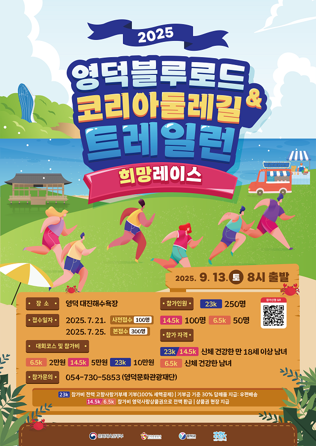 ▲ ‘제1회 영덕블루로드&코리아둘레길 트레일런’ 포스터.ⓒ영덕군