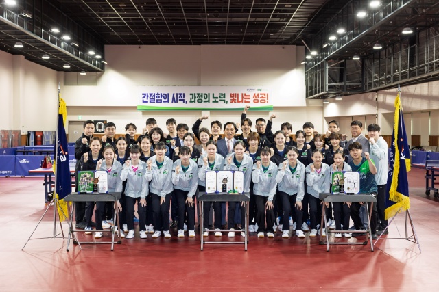▲ 창단 1년 만에 국내 탁구계 신흥 강호로 떠오른 화성도시공사 탁구단ⓒ화성도시공사 제공