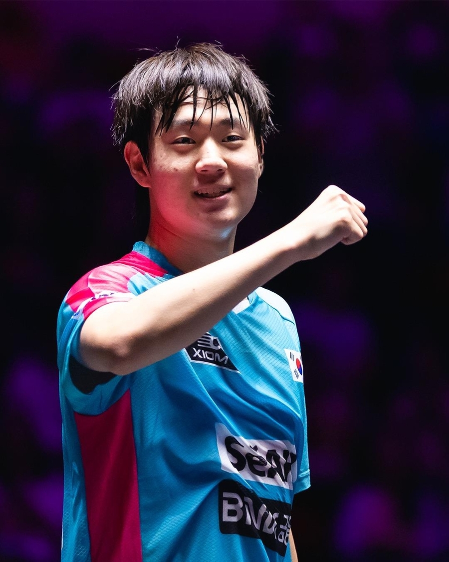 ▲ 오준성이 WTT 챔피언스 마카오 32강에서 일본의 도가미를 꺾고 16강에 진출했다.ⓒWTT 제공