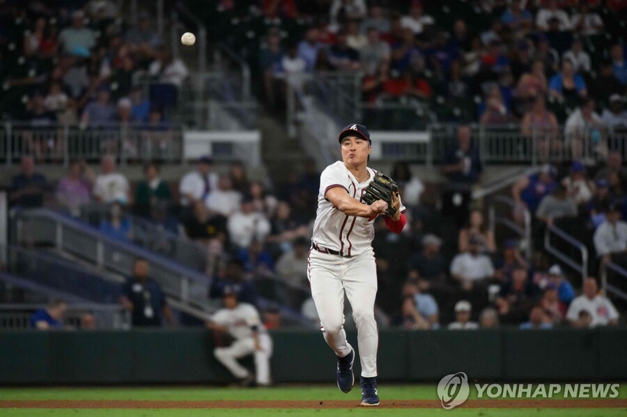 ▲ 애틀랜타 김하성이 컵스전에서 안타를 다시 신고하며 3타수 1안타를 기록했다.ⓒ연합뉴스 제공