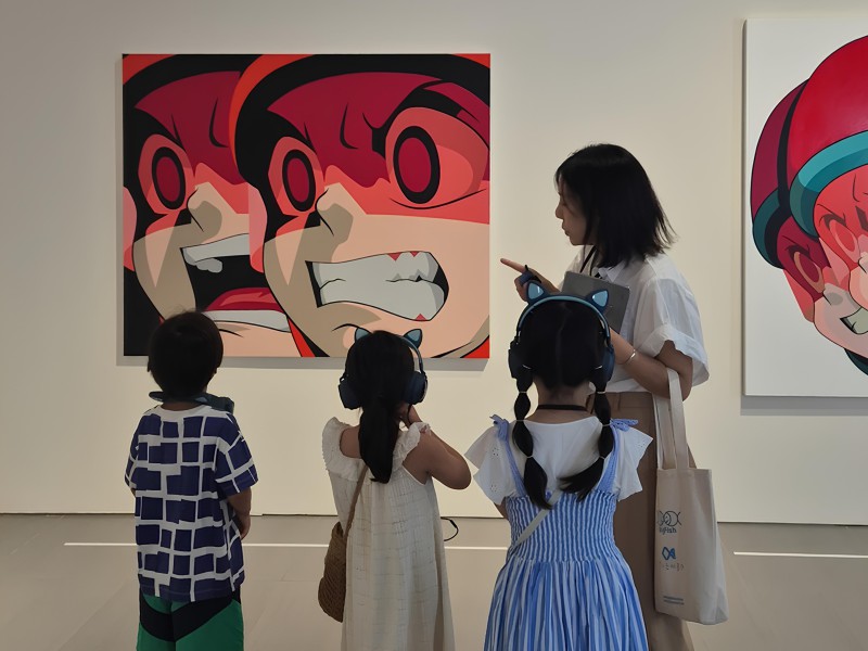 ▲ 옥승철 개인전 '프로토타입'의 어린이 교육 프로그램이 진행되고 있다.ⓒ롯데문화재단