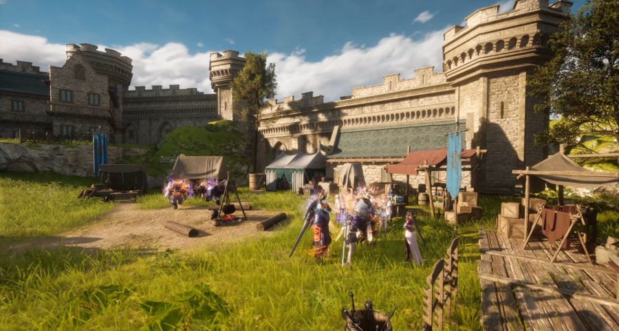 ▲ 배틀로얄 입장을 앞두고 '영광의 섬'에서 유저들이 준비하는 모습 ⓒ컴투스