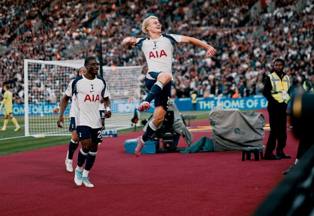 ▲ 토트넘이 EPL 4라운드에서 웨스트햄을 대파하고 리그 2위로 뛰어 올랐다.ⓒ토트넘 제공