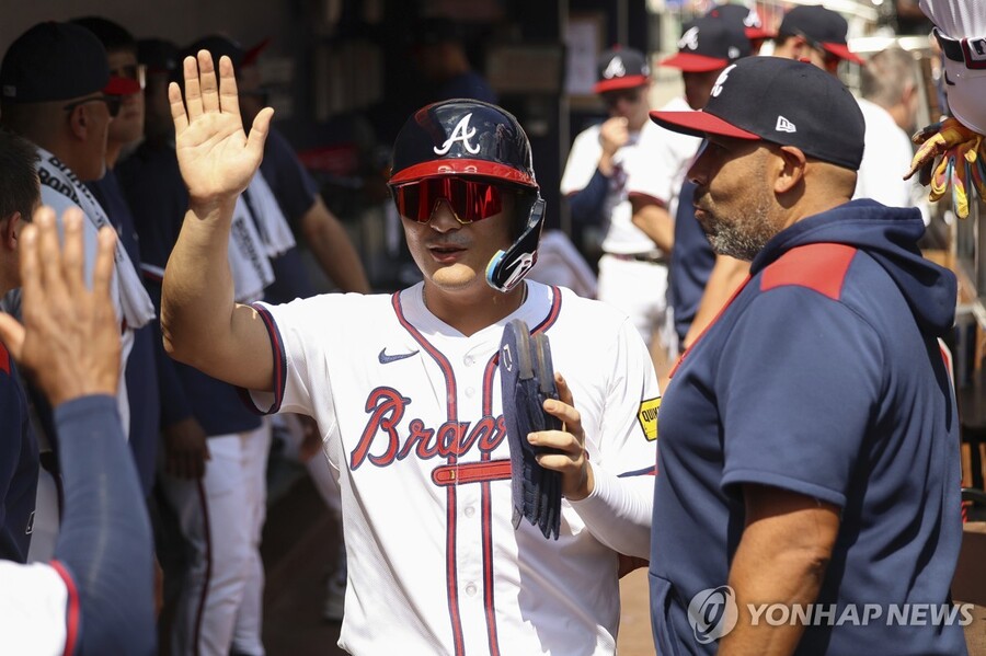 ▲ 애틀랜타 김하성이 휴스턴을 상대로 올 시즌 첫 3안타를 신고했다.ⓒ연합뉴스 제공