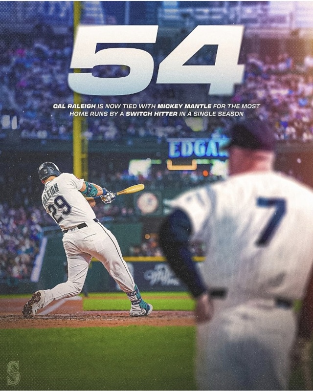 ▲ '홈런 치는 포수' 칼 롤리가 MLB 역사에 이름을 남겼다. 사진=시애틀 인스타그램 갈무리. ⓒmariners