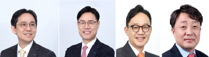 ▲ (왼쪽부터)천병규·성태문 iM금융 부사장, 강정훈·김기만 iM뱅크 부행장 ⓒ뉴데일리