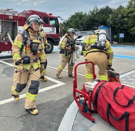 ▲ 2025년 하반기 전술훈련평가 모습.ⓒ공주소방서