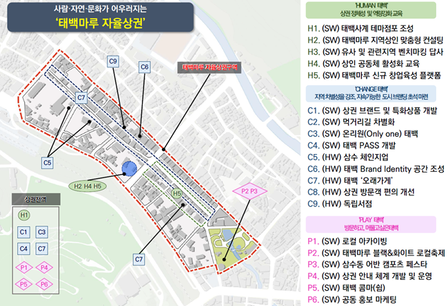 ▲ 태백시 태백마루 자율상권. ⓒ강원특별자치도