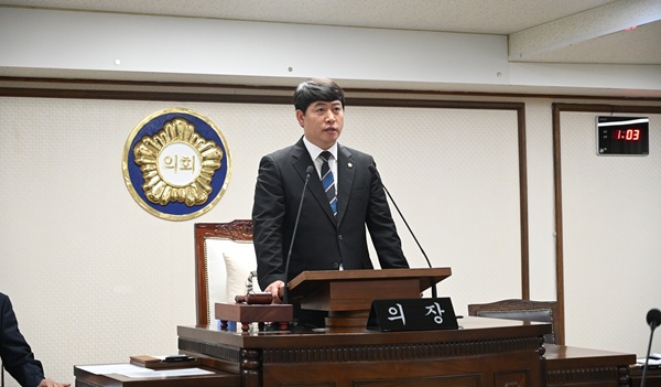 ▲ 오은규 의장이 16일 제269회 임시회를 열고 26일까지 11일간 일정을 예고했다. ⓒ중구의회