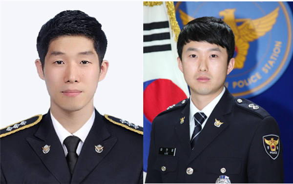 ▲ 왼쪽부터고(故) 이재석 경사(7기)와 이진웅 경사(3기).ⓒ대전대