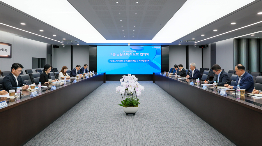 ▲ 우리금융그룹이 지난 18일 서울 중구 우리금융 본사에서 지주 및 자회사 금융소비자보호 총괄책임자(CCO) 12명이 참석하는 '그룹 금융소비자보호 협의회'를 개최하고, 소비자 보호를 위한 대응 역량 강화 의지를 공고히 했다.ⓒ우리금융