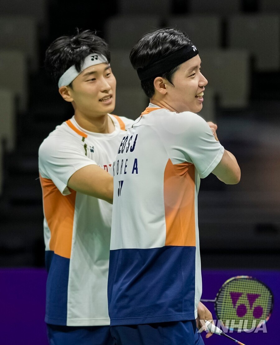 ▲ 김원호-서승재 조가 2025 세계배드민턴연맹(BWF) 월드투어 슈퍼 750 중국 마스터스에서 정상에 올랐다.ⓒ연합뉴스 제공