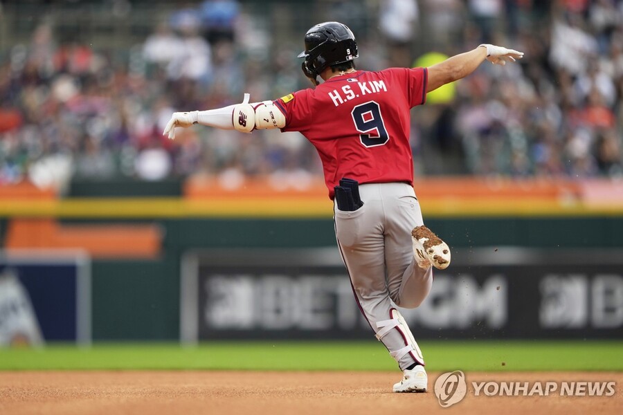 ▲ 애틀랜타 김하성이 시즌 3호 홈런을 터뜨리며 팀의 8연승을 이끌었다.ⓒ연합뉴스 제공