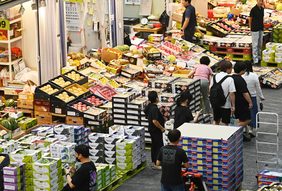 ▲ 경기 수원시 권선구 수원농수산물도매시 전경.ⓒ뉴시스