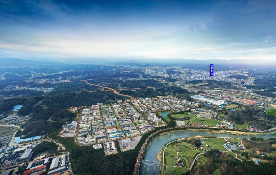 ▲ 영주첨단베어링국가산단 항공조감도.ⓒ영주시