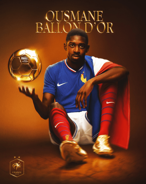 ▲ 지난 시즌 PSG의 트레블을 이끈 뎀벨레가 2025 발롱도르 주인공이 됐다.ⓒ발롱도르 제공