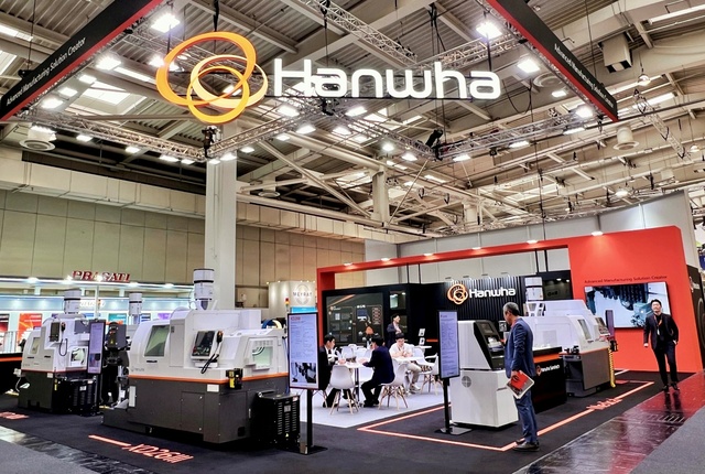 ▲ 'EMO 2025' 전시회에 마련된 한화세미텍의 전시 부스.ⓒ한화세미텍