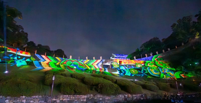 ▲ 공산성 미디어아트 모습.ⓒ공주시