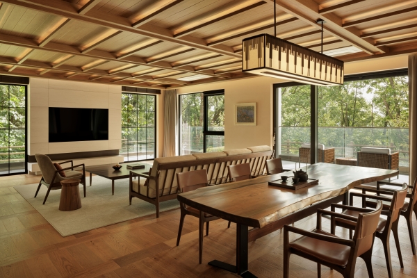 ▲ 최상위 객실인 스카이하우스 거실ⓒ안토