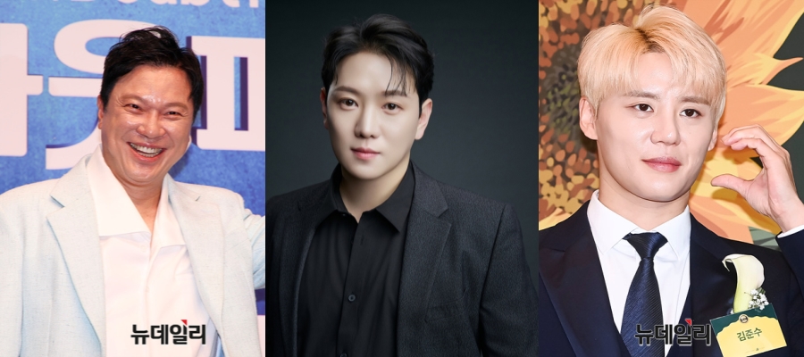 ▲ 정성화·정원영·김준수가 뮤지컬 '비틀쥬스'에서 100억 년 묵은 악동 유령 '비틀쥬스' 역으로 출연한다.ⓒ뉴데일리 DB·팜트리아일랜드