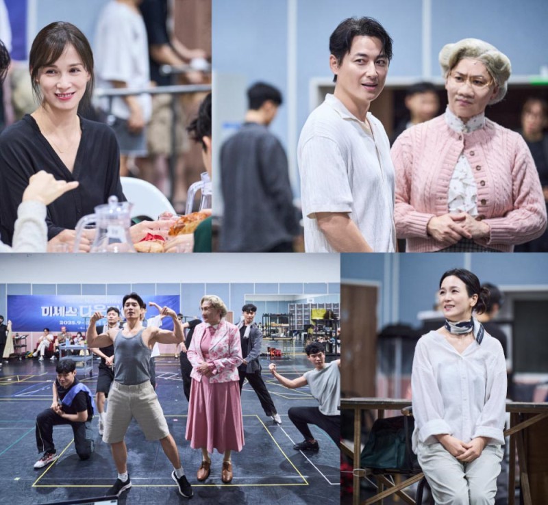 ▲ 뮤지컬 '미세스 다웃파이어' 연습 현장.ⓒ샘컴퍼니·스튜디오선데이