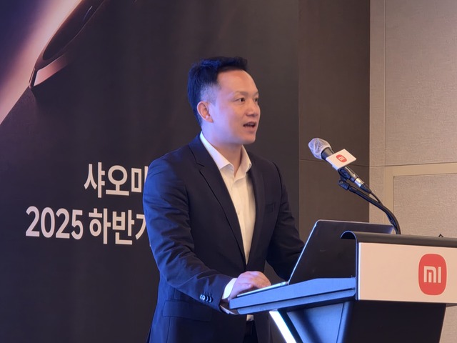 ▲ 조니 우 샤오미코리아 사장이 광진구 풀만 앰배서더 서울 이스트폴에서 열린 기자간담회에서 발언하고 있다.ⓒ이가영 기자