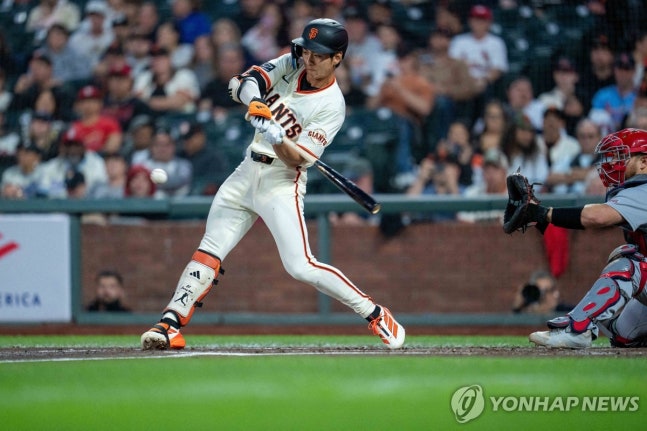 ▲ 샌프란시스코 이정후가 28일 만에 2루타를 신고했다.ⓒ연합뉴스 제공