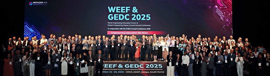 ▲ DGIST(총장 이건우)는 지난 21일부터 25일까지 대구 EXCO와 DGIST 캠퍼스에서 세계 최대 규모의 공학교육 학술행사인 ‘2025 세계공학교육포럼 및 공과대학장 세계대회(이하 WEEF&GEDC 2025)’를 성공적으로 개최했다.ⓒDGIST