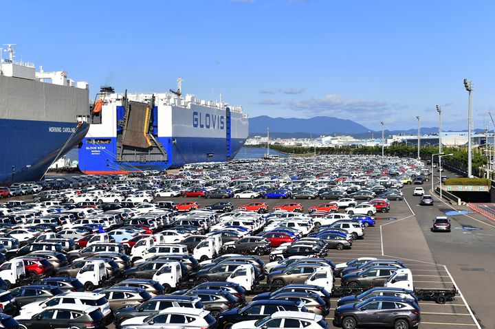 ▲ 현대자동차 울산공장 수출선적부두 전경ⓒ현대자동차