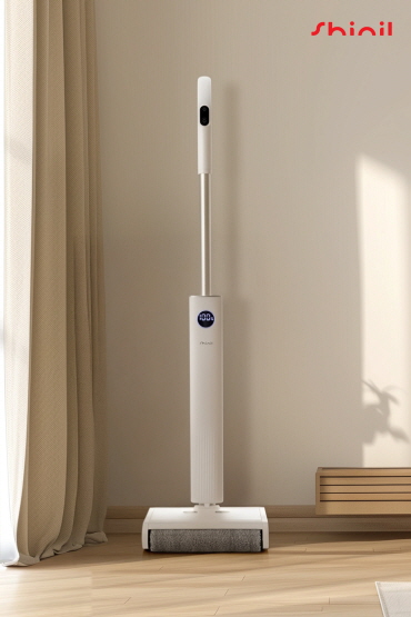 ▲ 신일이 출시한 '무선 물걸레 청소기' 모습 ⓒ신일